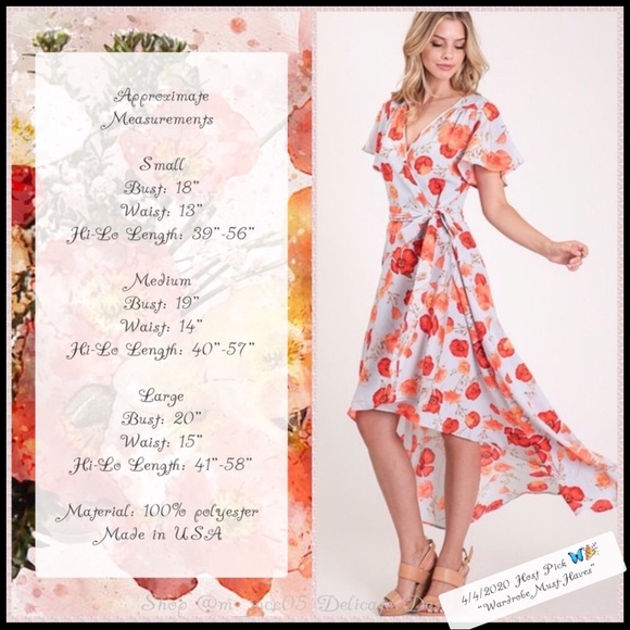 Honey B's Dresses & Skirts - **SALE**🦋 HP🎉5⭐️ Poppy Wrap Maxi High Low Dress